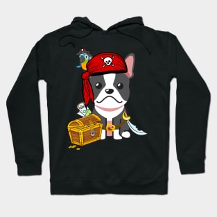 Funny french bulldog is a pirate Hoodie